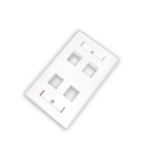 35050018 Faceplate 4 Puertos Blanco Furukawa para Instalaciones de Red