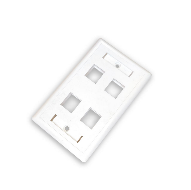 35050018 35050018 Faceplate 4 Puertos Blanco Furukawa para Instalaciones de Red - Imagen 1
