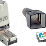 FSDTMRJ45CMP Conector RJ45 Macho Cat 6A de Campo para Cableado Estructurado